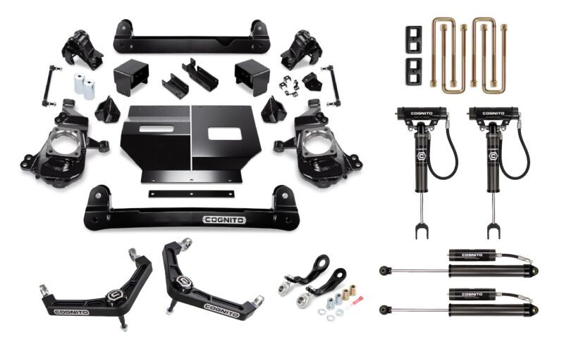 Cognito 2020+ GM 2500/3500 2WD/4WD 4in Performance Billet UCA Lift Kit w/ Cognito 2.0 RR Shocks